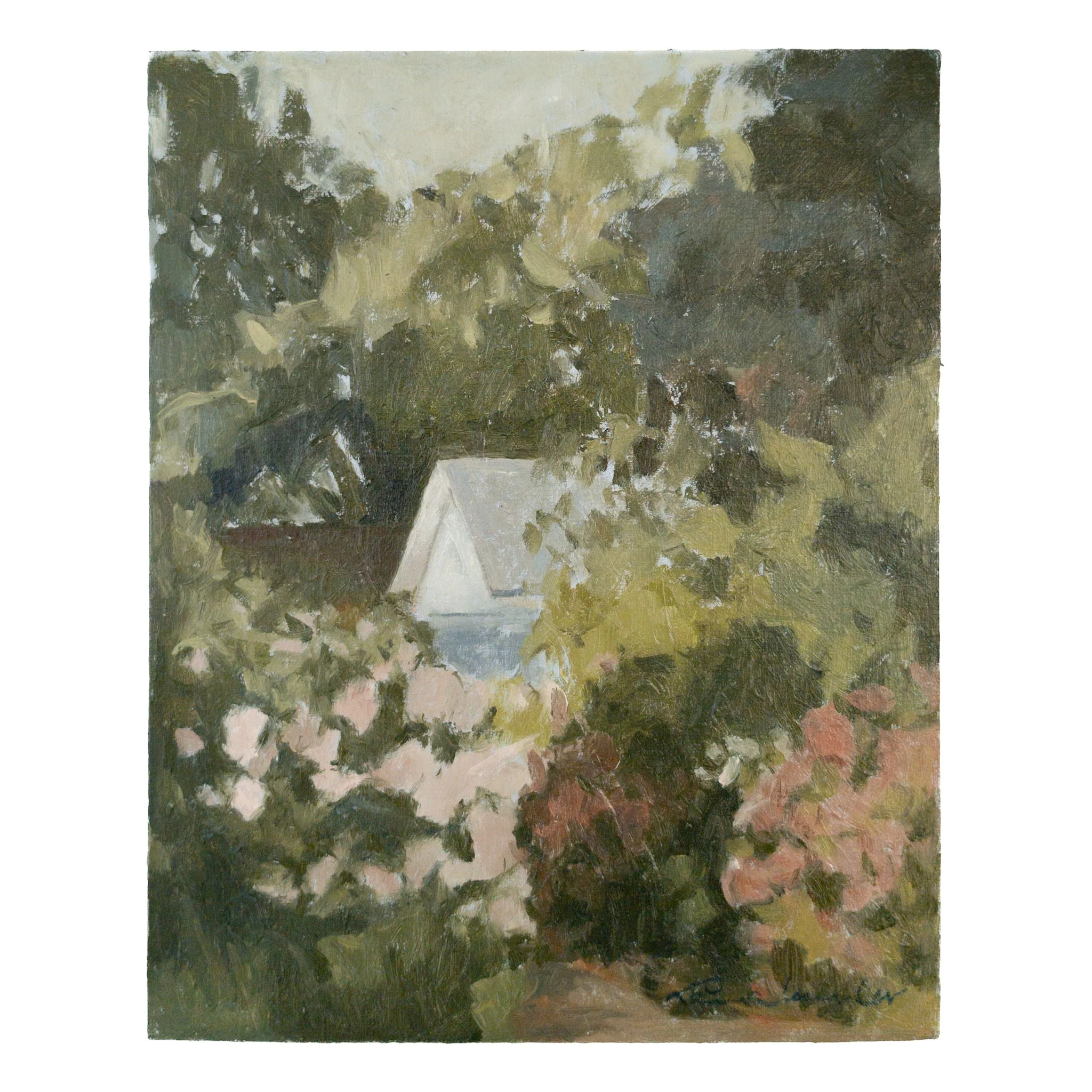 Neighbourhood Gardens, No. 2 (8x10, Oil on Paper Panel) $225 CAD