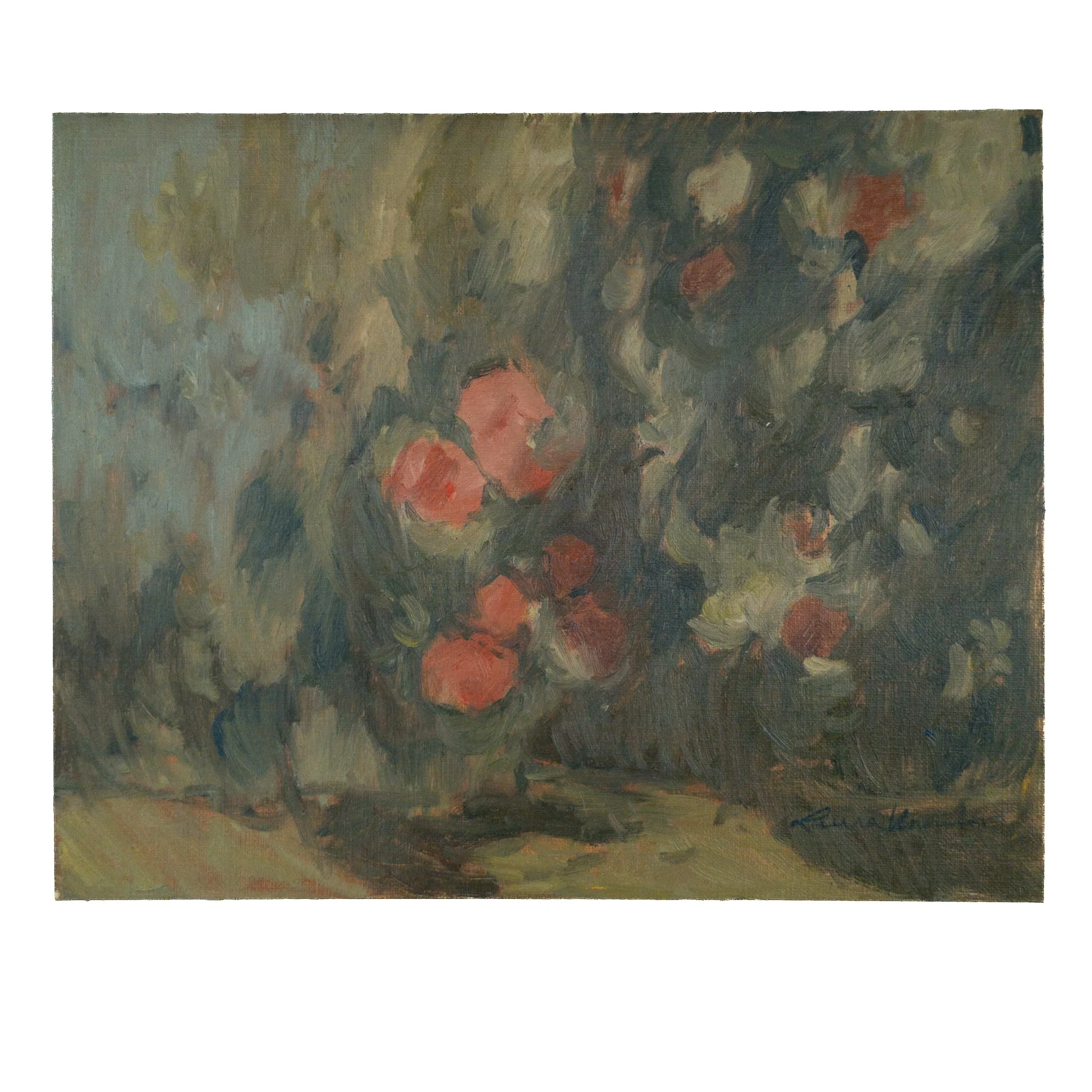 July Roses, No. 1 (8x10, Oil on Paper Panel) $225 CAD
