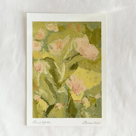 Floral Study, 3 (5x7, Oil on Paper)
