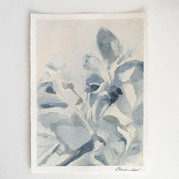 Floral Study, 1 (5x7, Oil on Paper)