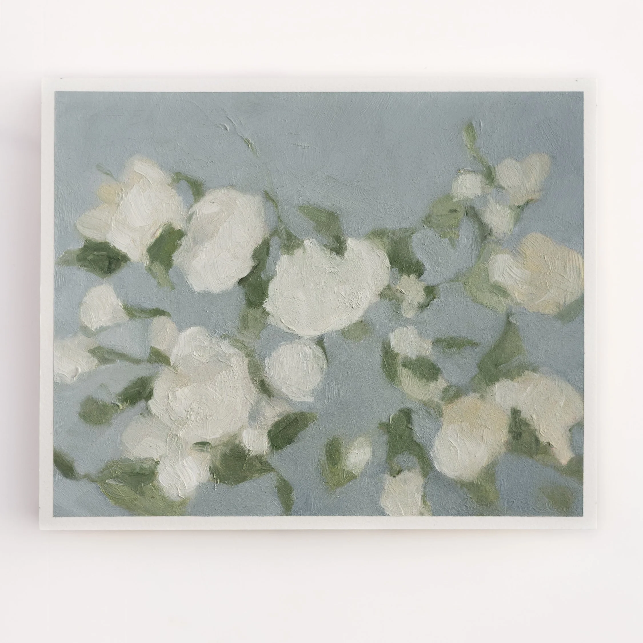 Arranged in Blue (8x10, Oil on Paper)