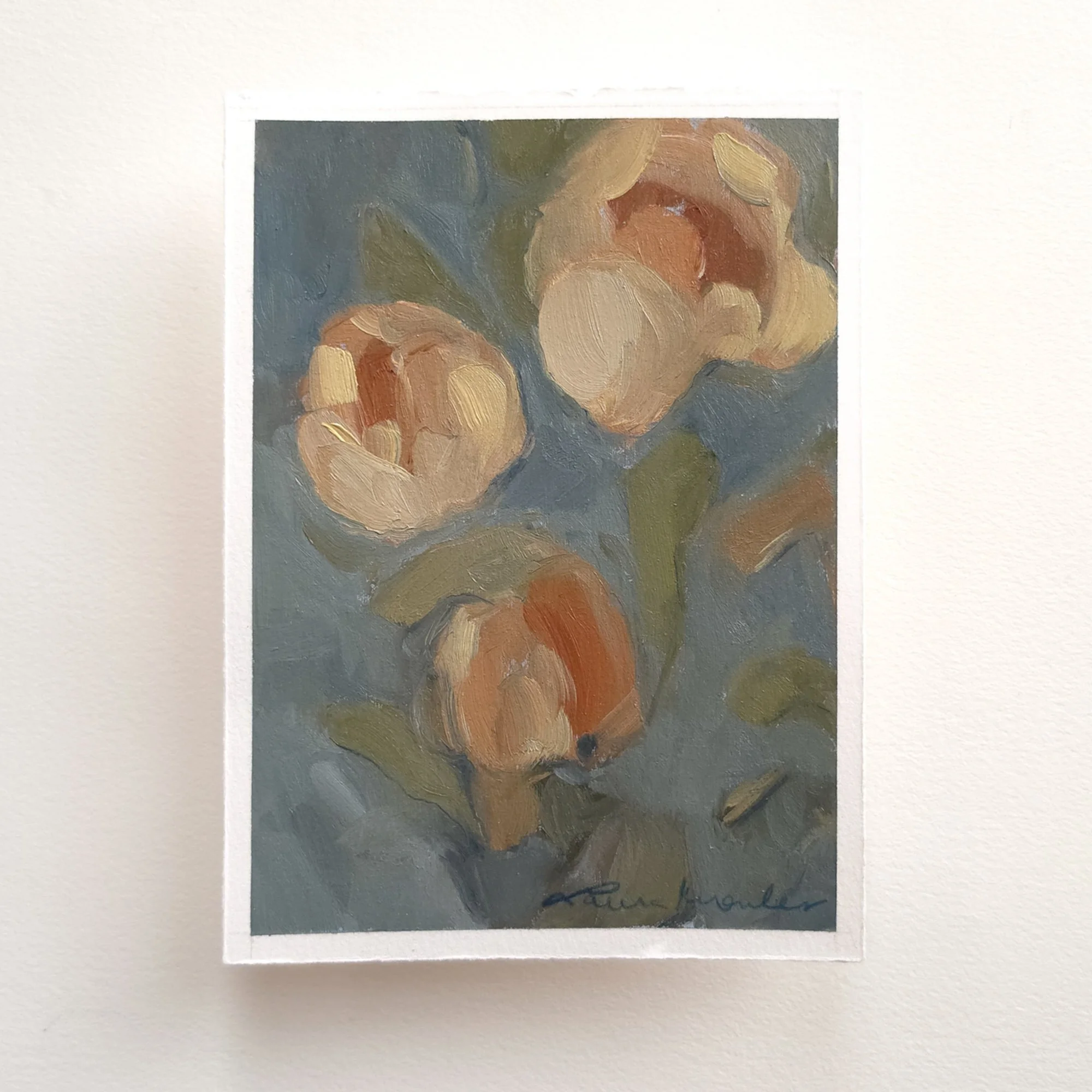 Dusk in the Garden, No. 2 (5x7, Oil on Paper)