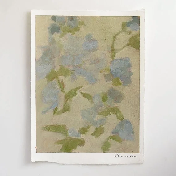 Study of Floral Patterns, 1 (5x7, Oil on Paper)