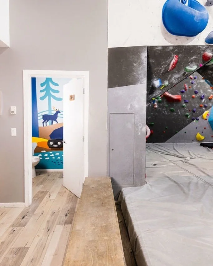 Our first mural project was for @climbinglounge

Completed about 1 year ago! It was a real learning experience coming together to make something IRL and big in one of our favour spots. 
Thanks to @coastphoto for the awesome photos.