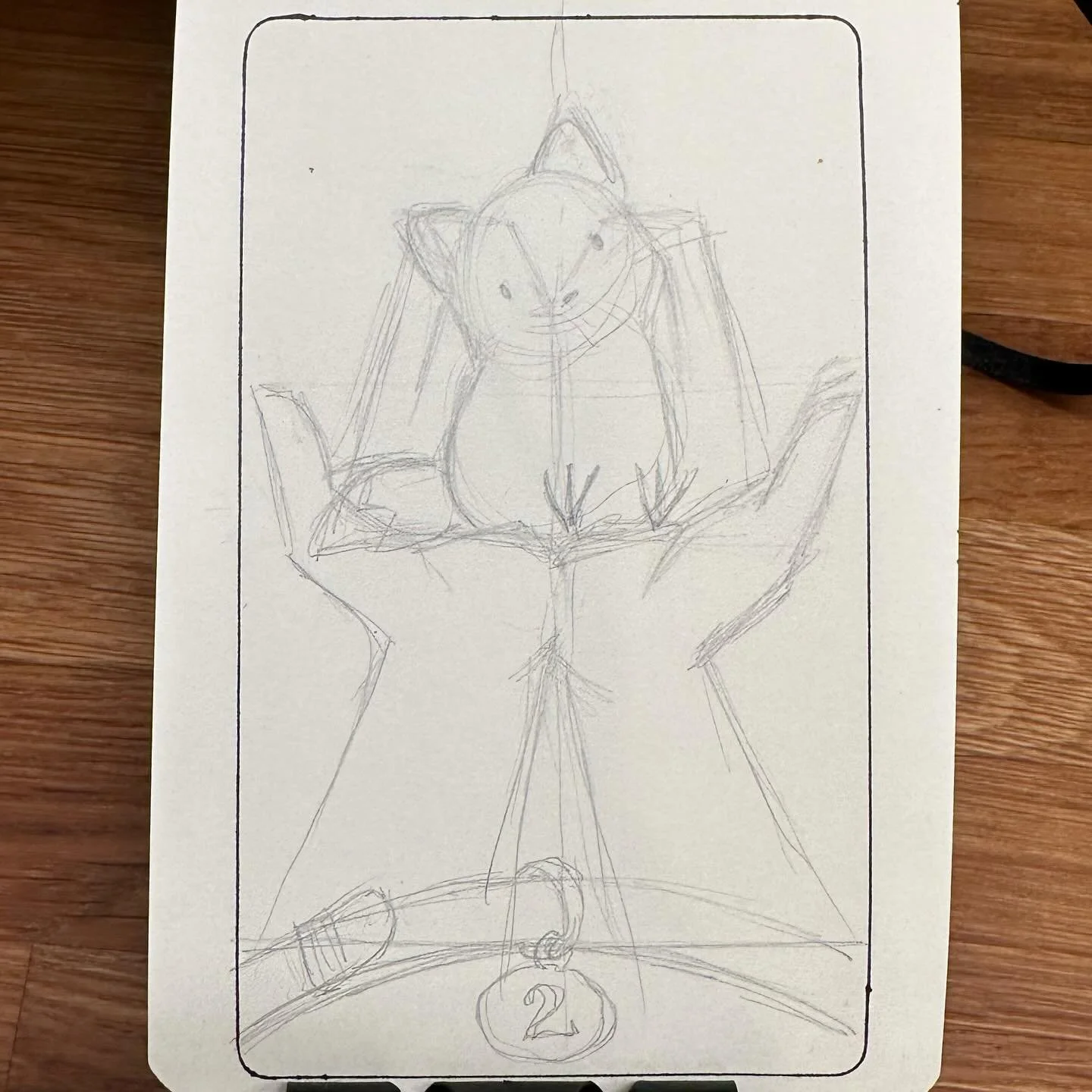 Day 3: the Two of... uh. Something. I can't decide yet, and I already delayed a whole day posting trying to lock down what this suit is going to be, so this is what it is for now. 🫠
#Chickenfox #tarot #artober2023 #tarotober2023 #chickenfoxstudios