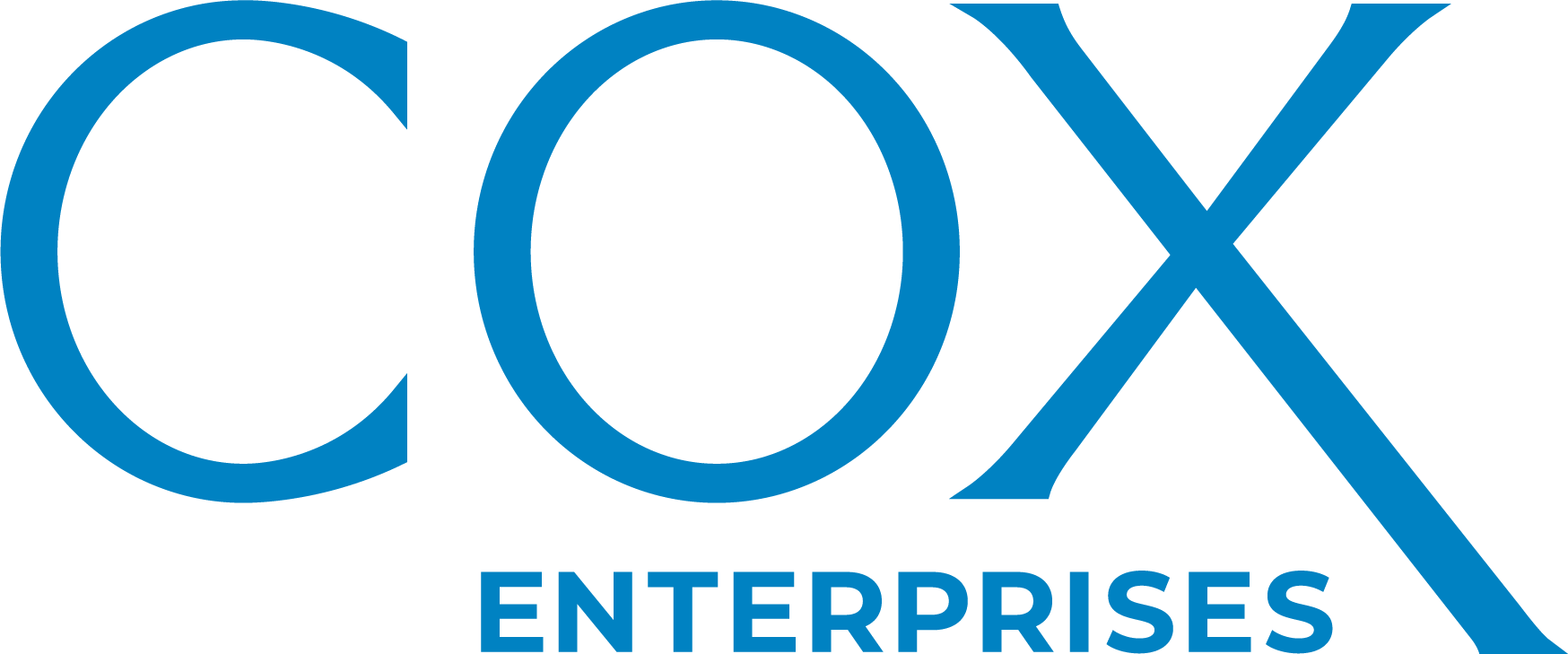 Cox Enterprises logo with the word 'COX' in large blue text and 'ENTERPRISES' below in smaller blue text.
