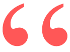Red quotation mark symbols