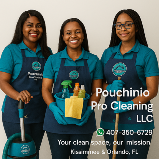 Pouchinio Pro Cleaning team proviving professional residential and office cleaning in kissimmee and four corners.