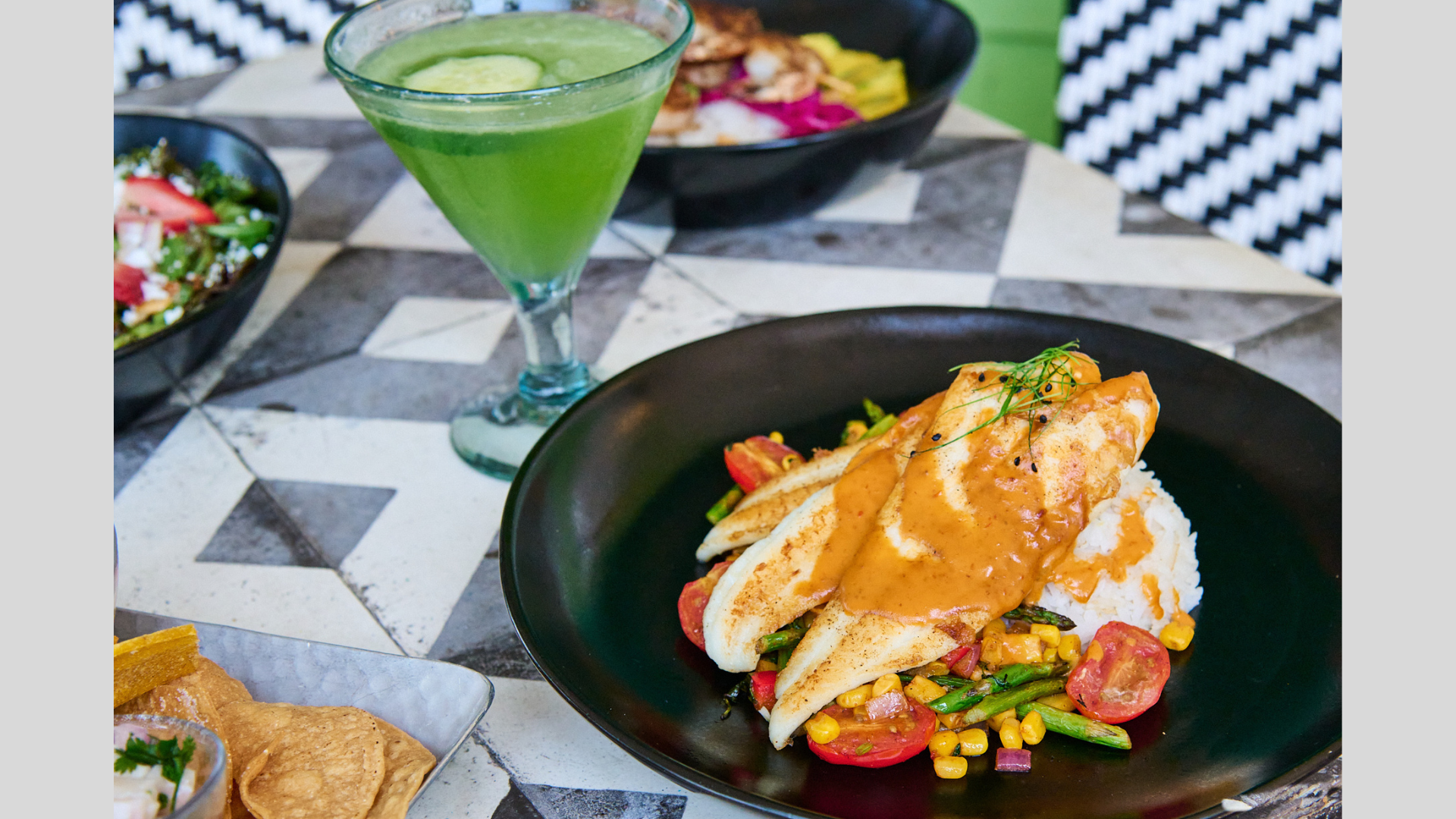 ceviches-cucumber-fizz-elderflower-liqueur-jerk-shrimp-skewers-corvina a la plancha-sea bass-strawberry-arugula-salad-tortilla-chips.png