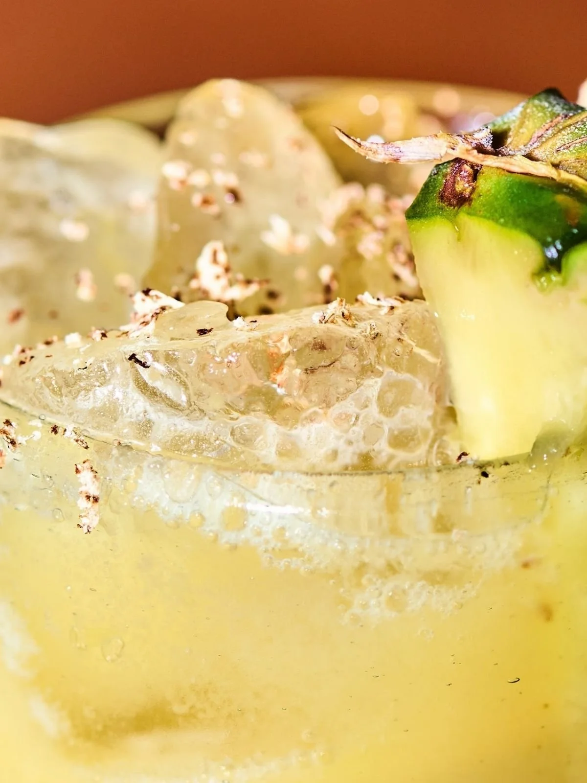 Panama Painkiller Craft cocktail featuring Mount Gay & Gosling’s Rum, fresh pineapple & orange juice,
coconut cream, topped with freshly grated nutmeg