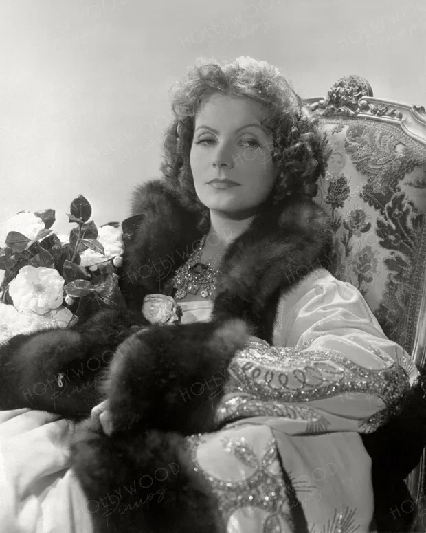 Garbo with Sable border opera coat .webp