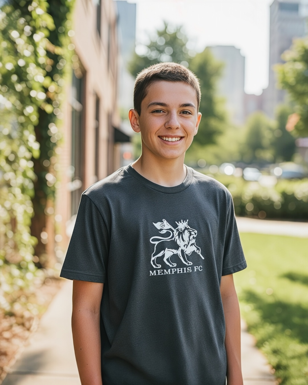 Youth Lion Shirt - Heather Black