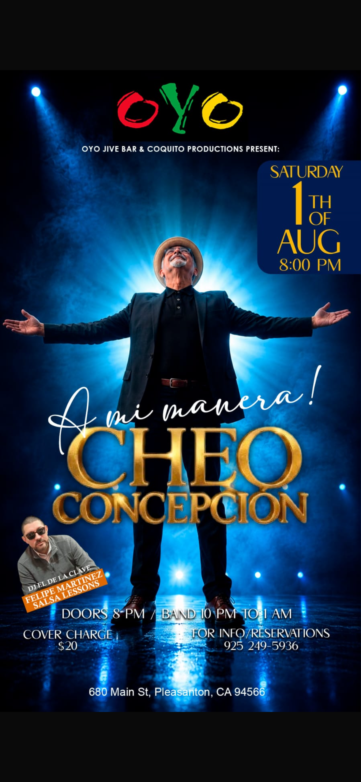 Salsa Night at Oyo with Cheo Concepcion