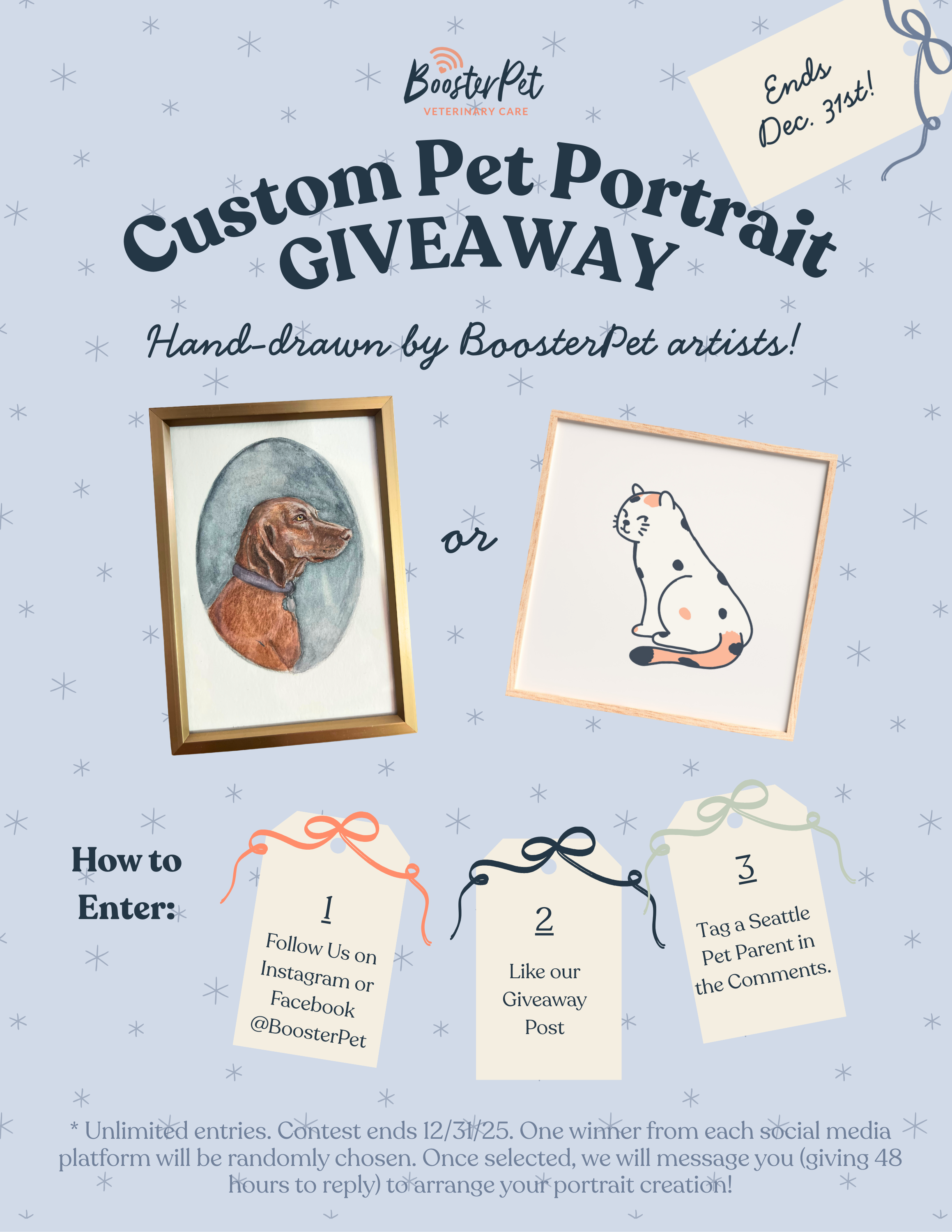Custom Pet Portrait Giveaway!