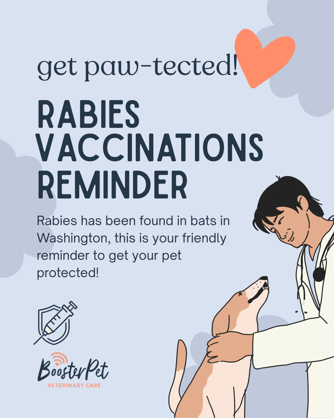 Rabies Vaccinations Reminder! get paw-tectedd