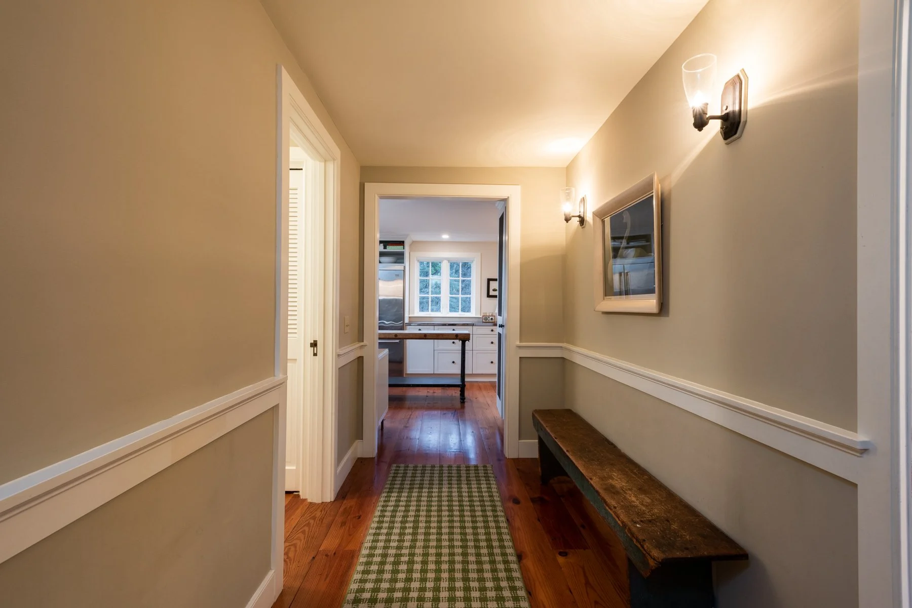 Front hall looking into kitchen