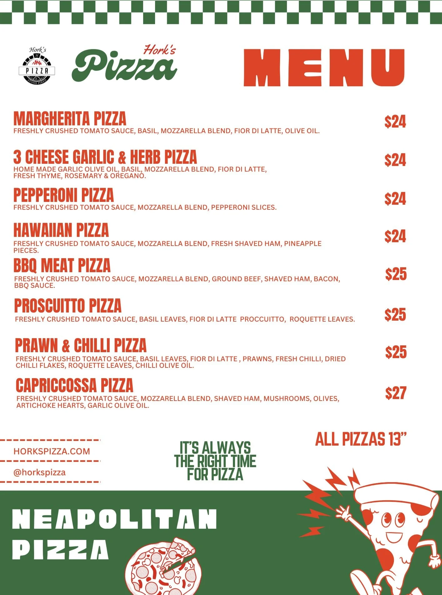 📣 We’d love your feedback!
🍕 Sneak Peek – Pop-Up Pizza Nights Menu 📜
Here’s a first look at the menu for our pop-up pizza trailer nights in the South West.
We’ve blended old-school pizzeria favourites with fresh, local pr