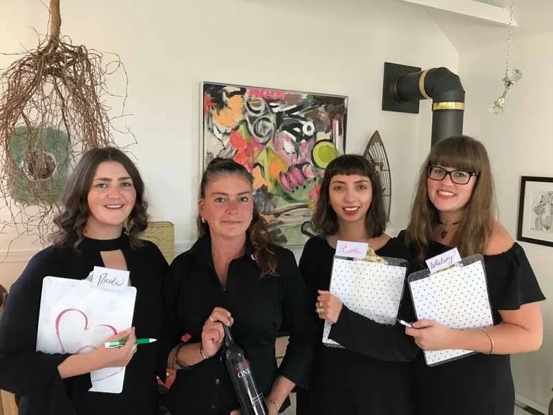 My Amazing Team at my art show, November 4, 2017. I couldn't have done it without you!! Thank you Nikola, Tara, Raekha and Whitney! xo