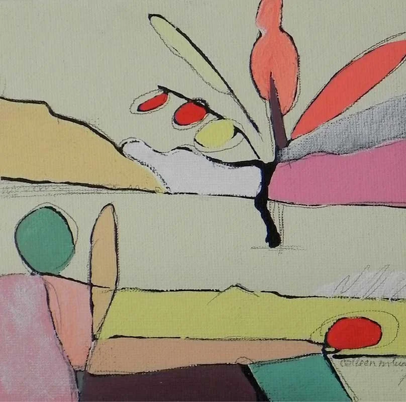 I Can See Forever, #2, acrylic on canvas, 10x10", framed