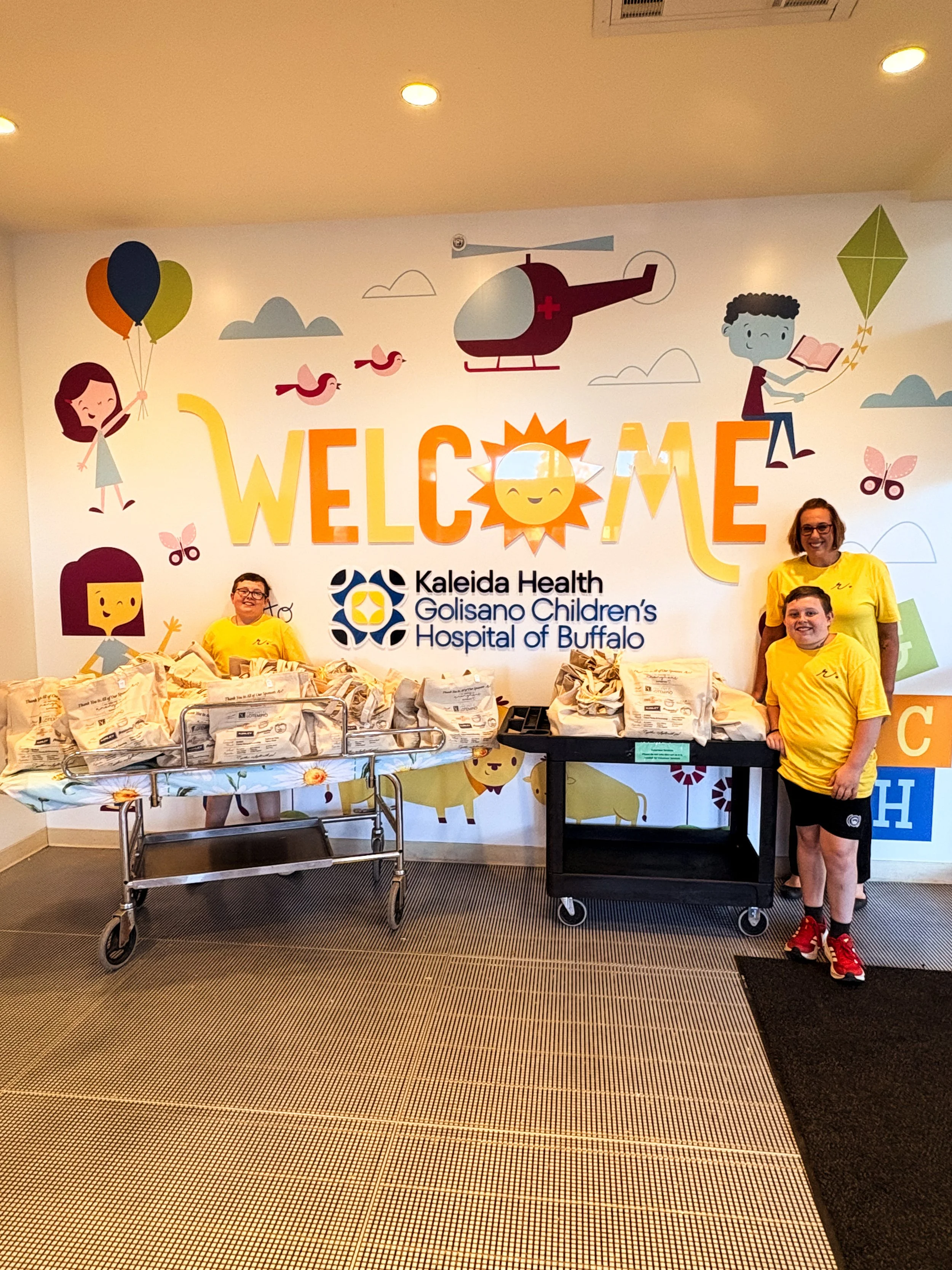 Reminder Collection delivers mindset gifts to Golisano Children's Hospital of Buffalo.