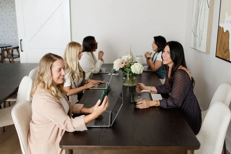 Women at the coworking table