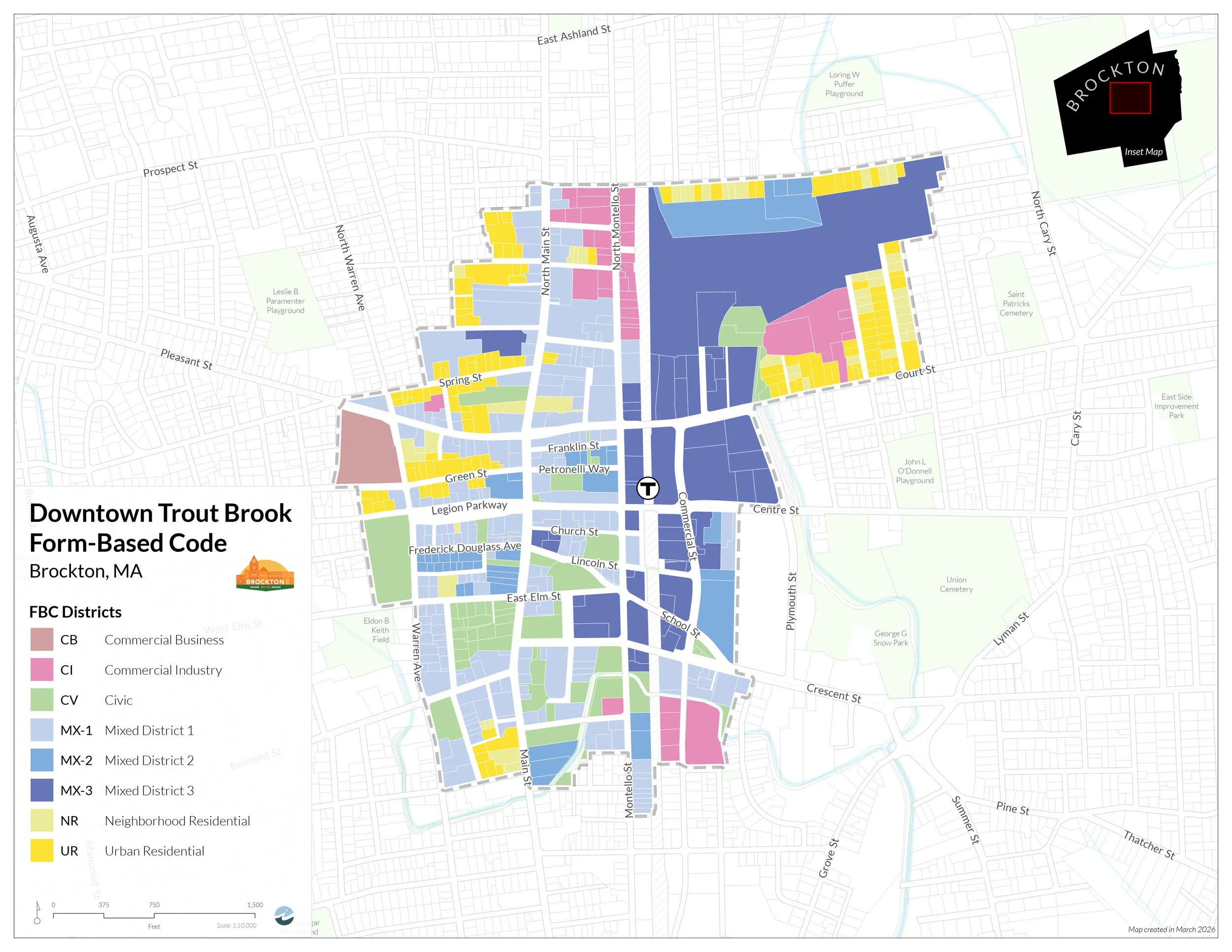 City of Brockton, Form-Based Code Map