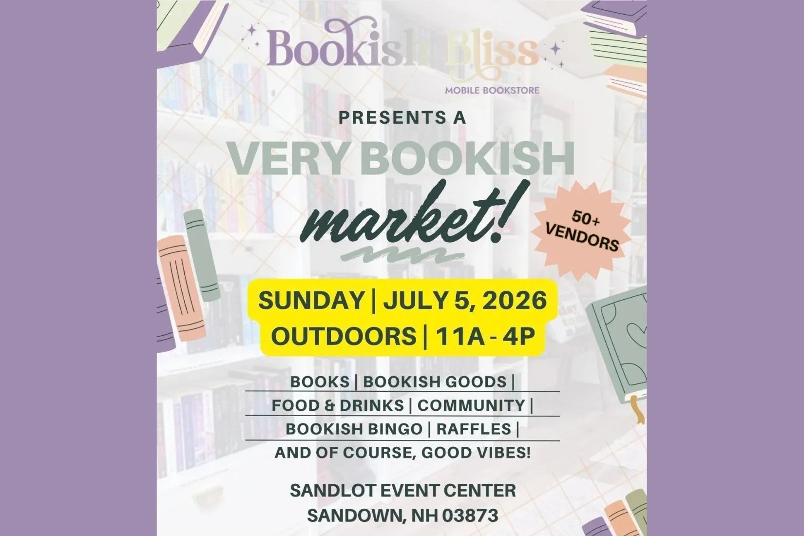 bookish bliss mobile bookstore a very bookish market