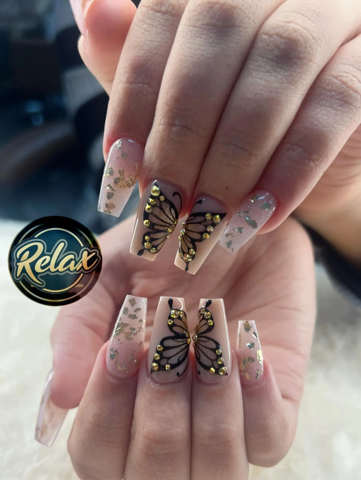 Butterfly glam to start the year right 💫 #2026 #nails #nailart #naildesign #happynewyear