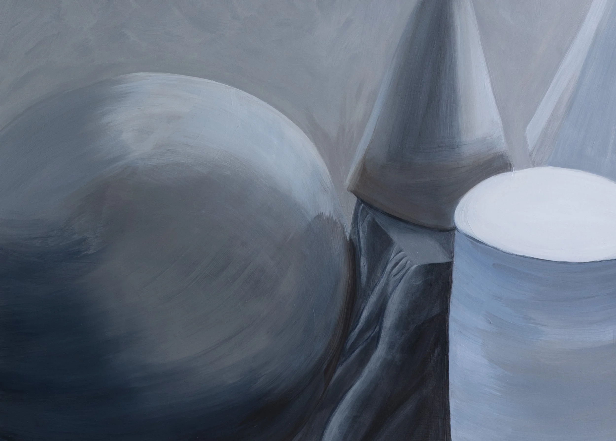 A Gathering of Vessels.  Acrylic on 300gsm paper, 18 x 24 inches.