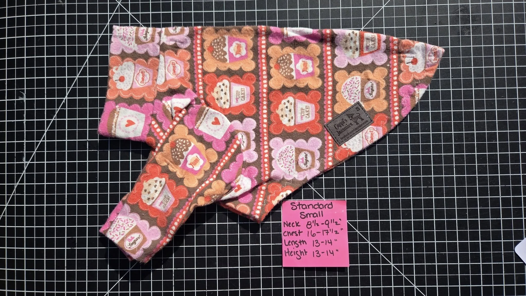 SMALL 2 LEG FLANNEL PUPCAKE JAMMIE