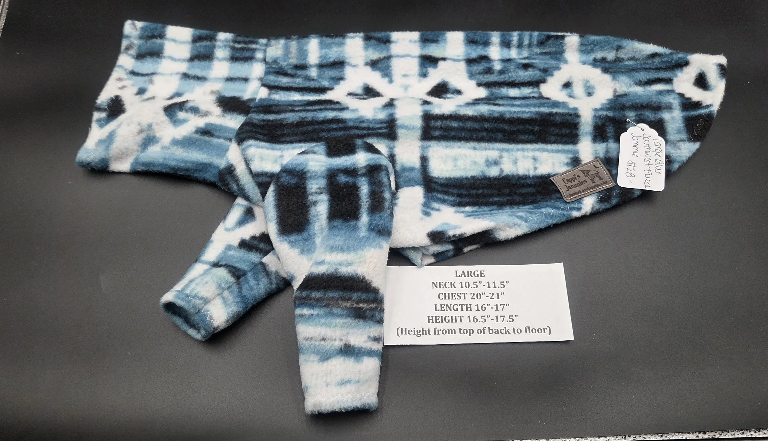 LARGE 2 LEG BLUE AZTEC FLEECE JAMMIE