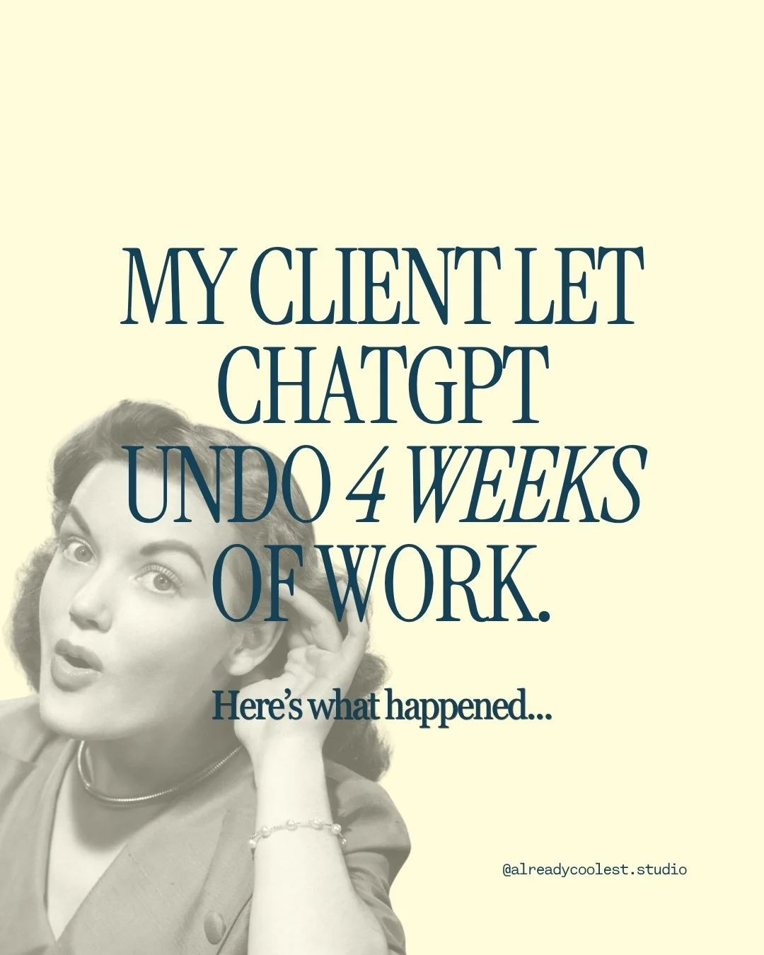 She had a finished website. Weeks of working together, a real brand, the kind that would have changed how people found her. She&rsquo;d approved everything and loved it (at least she said she did).

Then it got real. Launch was days away...and she ch