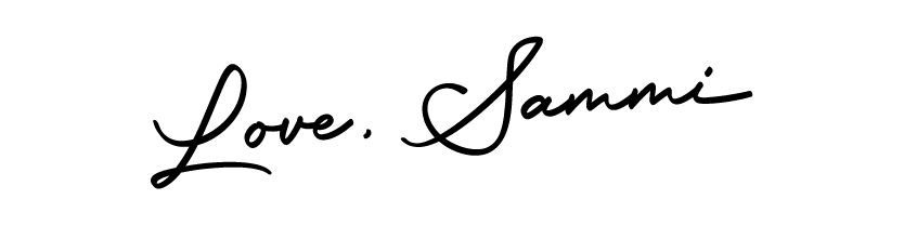 A signature that says 'Love, Sammi'