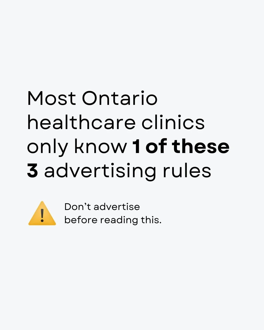 A lot of Ontario clinics assume that if Google approves their ads, they&rsquo;re fully compliant.

That&rsquo;s usually not the case...

Healthcare marketing has multiple layers of rules, and most clinics only focus on one of them. Meanwhile, privacy