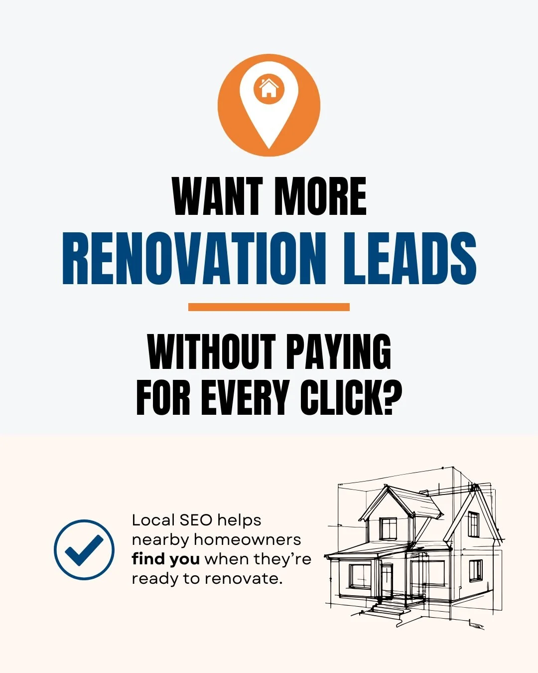 Want more renovation leads without depending on paid ads for every single click? 🏠📍

Local SEO helps renovation and remodeling companies get found by homeowners who are already searching for their services. Instead of constantly chasing leads, you&