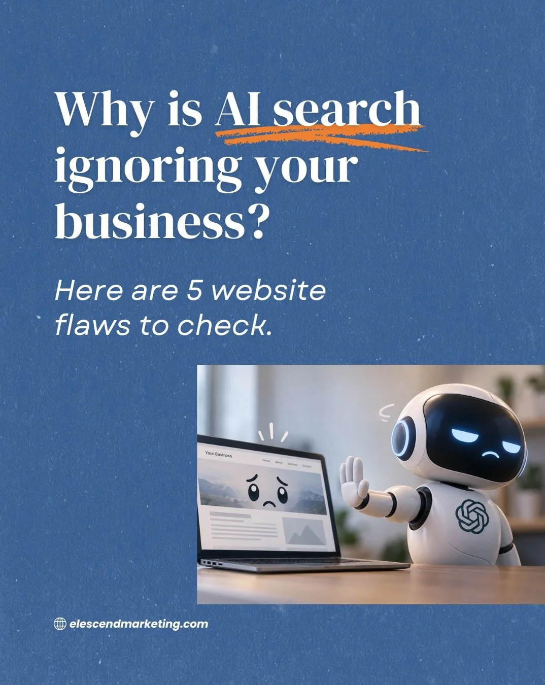 Your website can look great to humans and still be confusing to AI. 🤖

Tools like ChatGPT and Google AI Overviews need clear information about what your business does, where you operate, and why you&rsquo;re a credible source. Technical issues, vagu