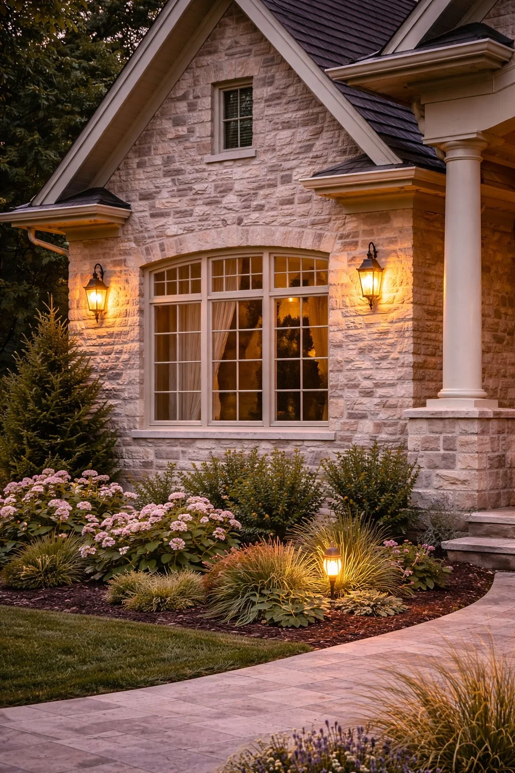 Twilight elegance with stone and blooms.jpg
