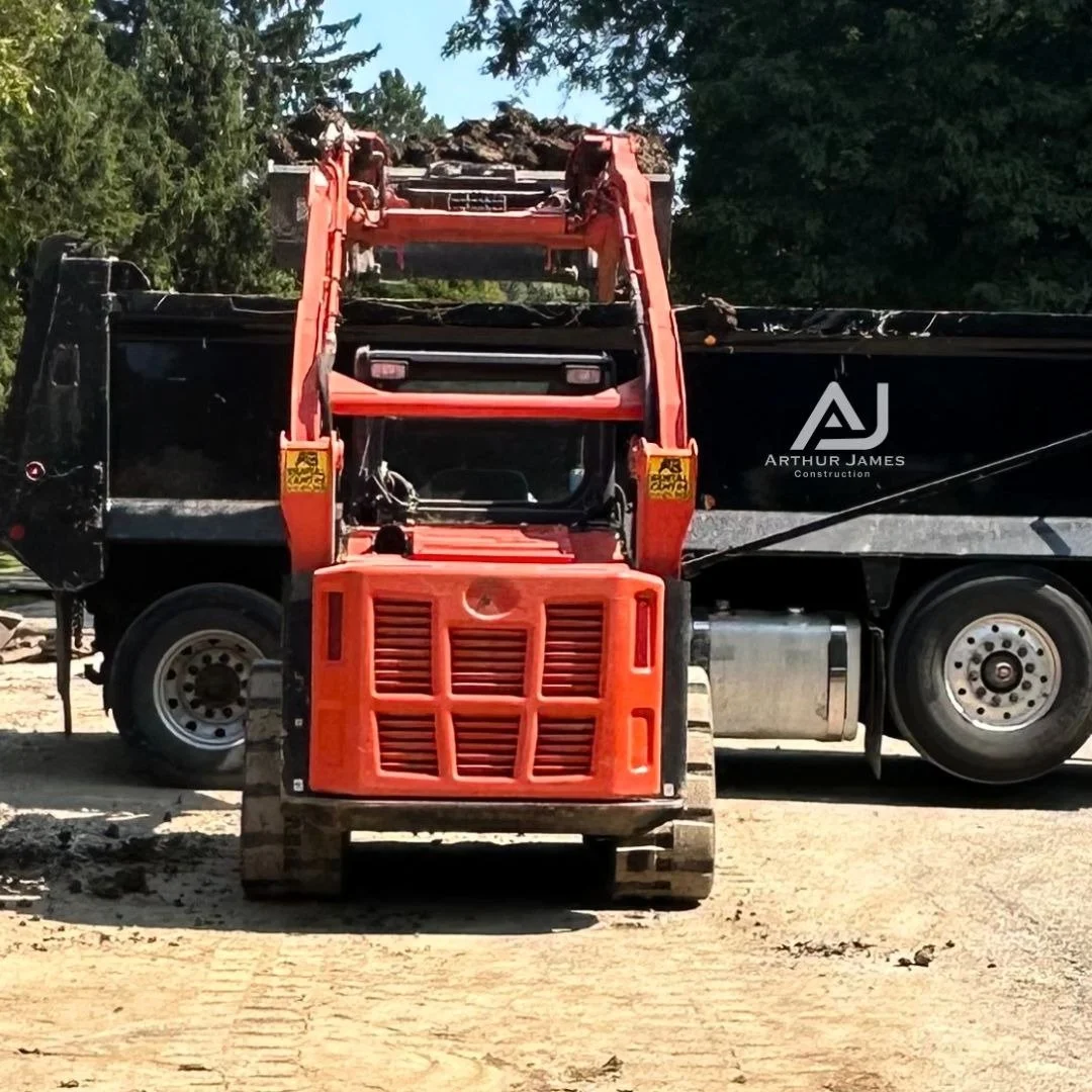 Exterior basement waterproofing in progress.

Proper waterproofing starts with excavation and exposing the foundation so the problem can be addressed at the source. From there, the wall is prepped, sealed, and protected with a full system designed to