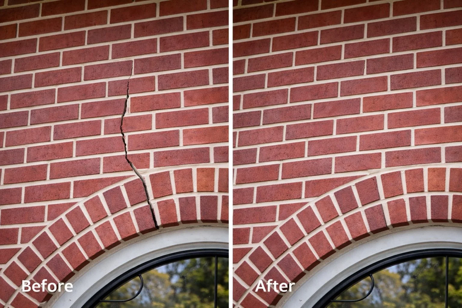 Brickwork repair before and after collingwood ontario
