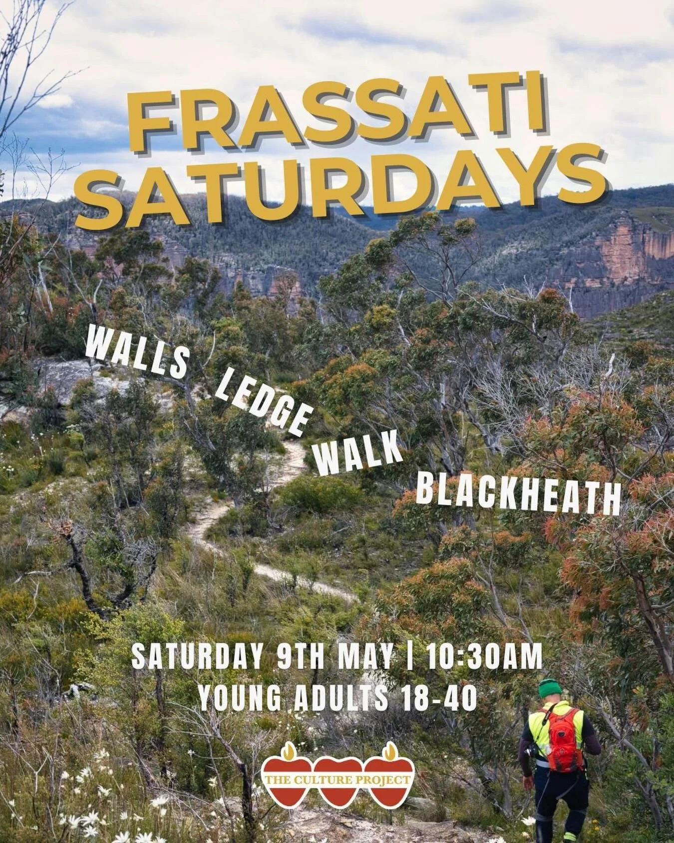 We&rsquo;re heading to the Blue Mountains to breathe in some crisp air and see the glory of what Autumn has to offer us! 🍂

Join us for Frassati Saturdays on 9th May for a hike at Walls Ledge Walk, Blackheath 🌄 and lunch at a local cafe afterwards 
