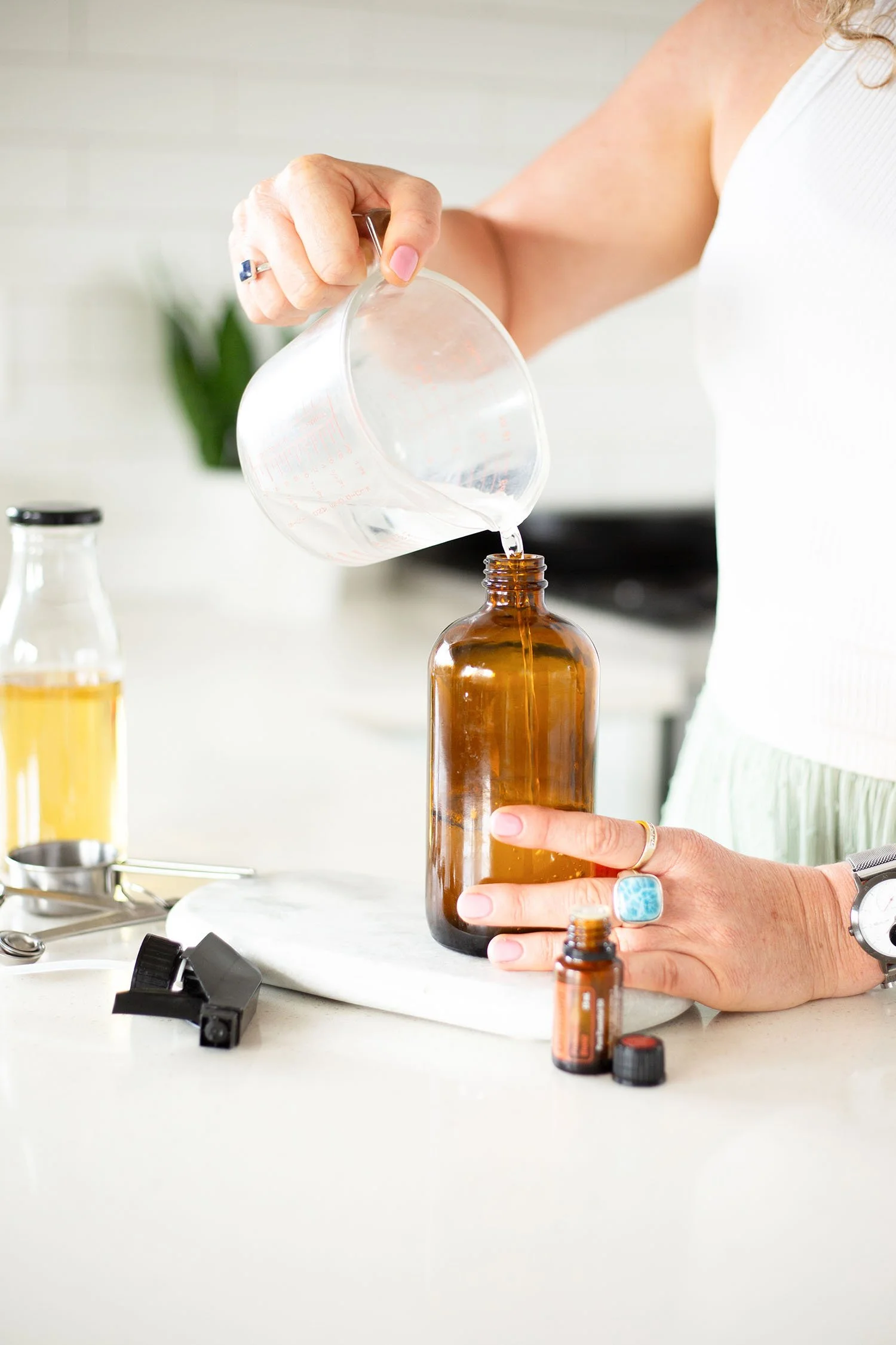 large-amber-bottle-essential-oils-cleaning-spray-preparation