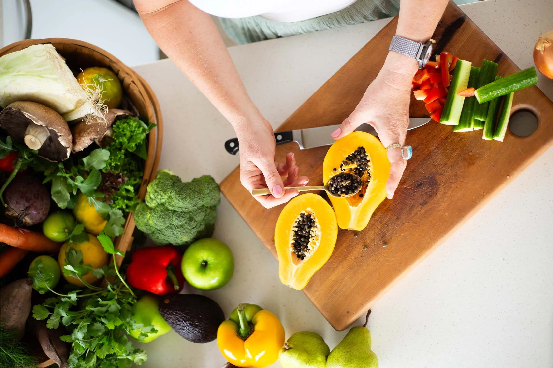 Wholefoods fruit vegetables preparation