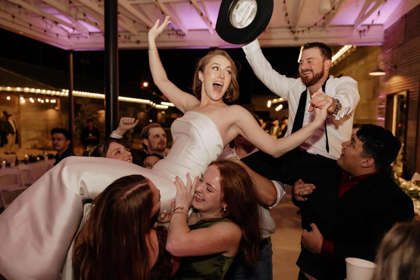 @_stephanie.mcmahon found her husband and they are so stinkin CUTE!!! 🪩✨💍

Venue: @venue_marketatthemillclifton
Wedding Coordinator: @bluelilyweddingco
Photography: @taylornicolephotowaco
DJ: @djg_weddings
Dress: @joannsbridal