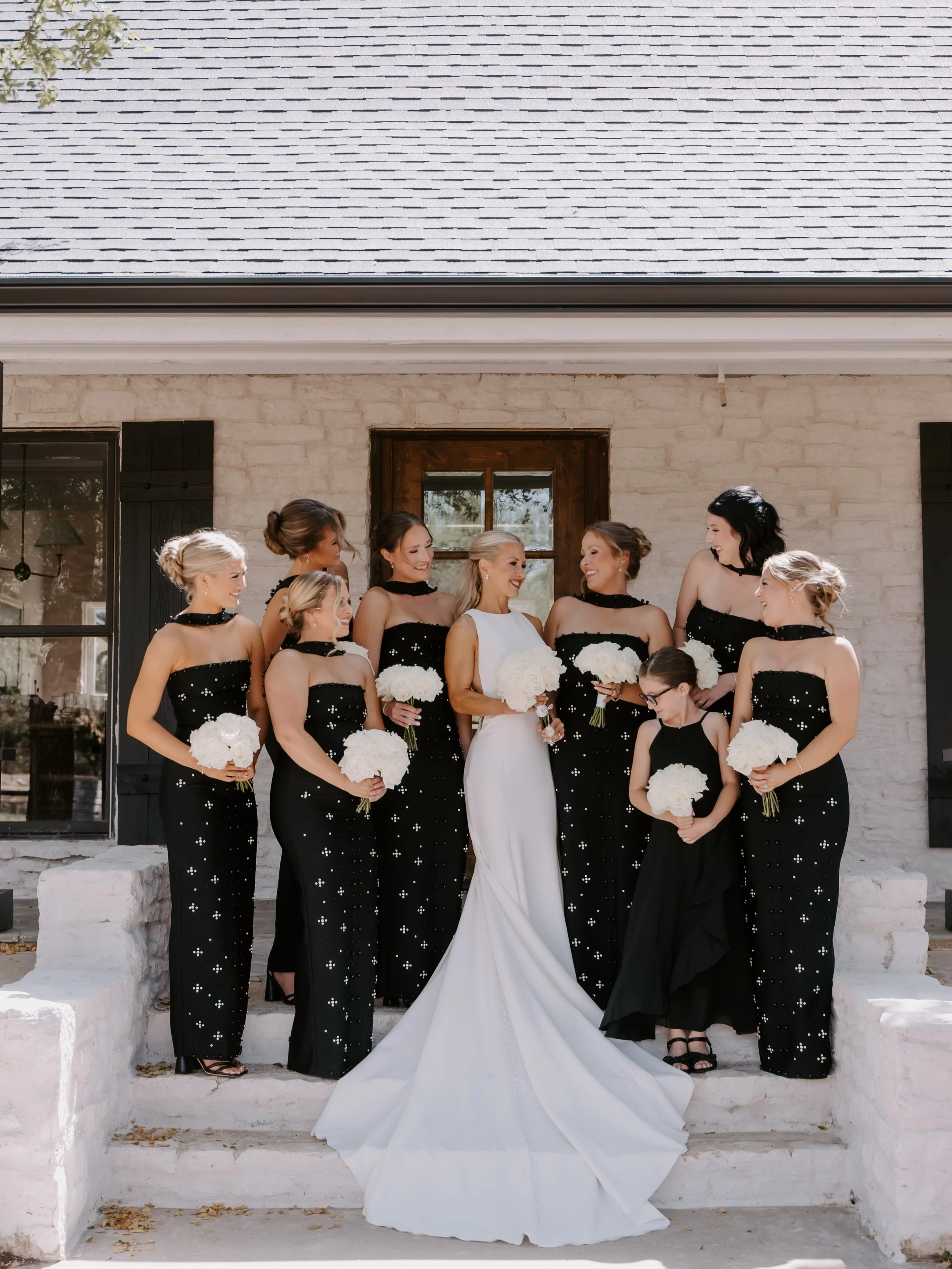 Lexi and her girls 🤍✨

Venue | @prairiechapelplace
Wedding Planner | @bluelilyweddingco
Photographer | @emmacatemcnewphotography
Florals | @hollyandtwinee
Hair &amp; Makeup | @embeautyco__
Dress | @georgiosbridal 

#wacowedding #formalwedding #bride