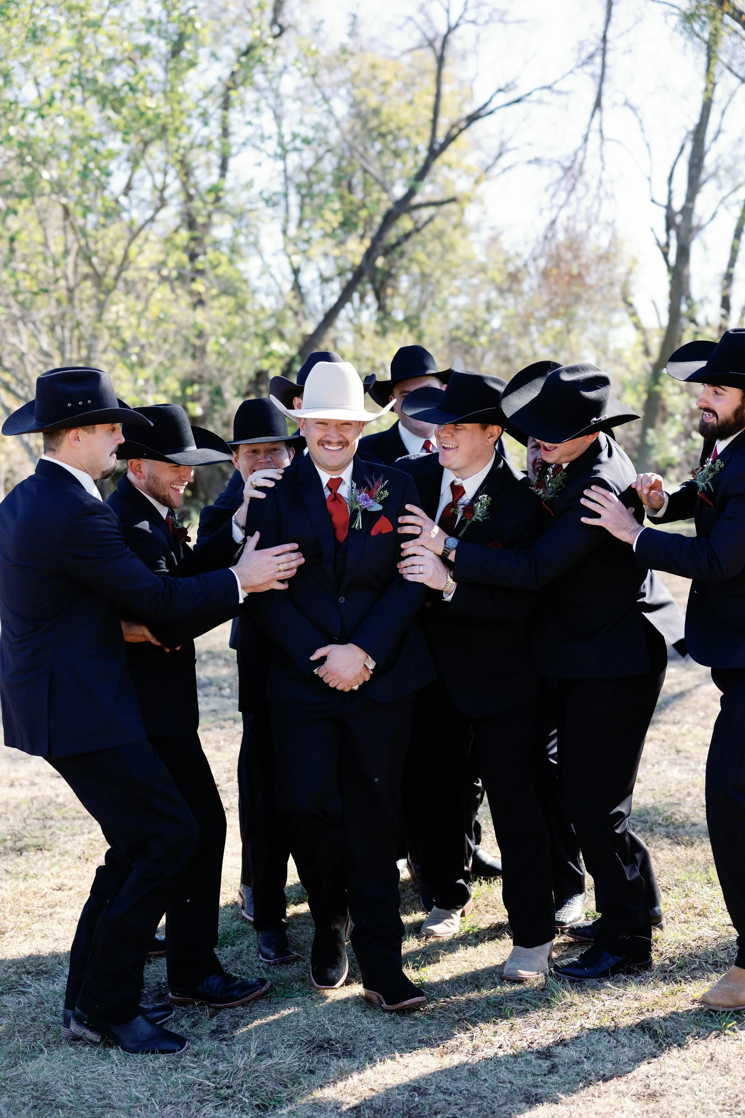 A groom and his groomsmen