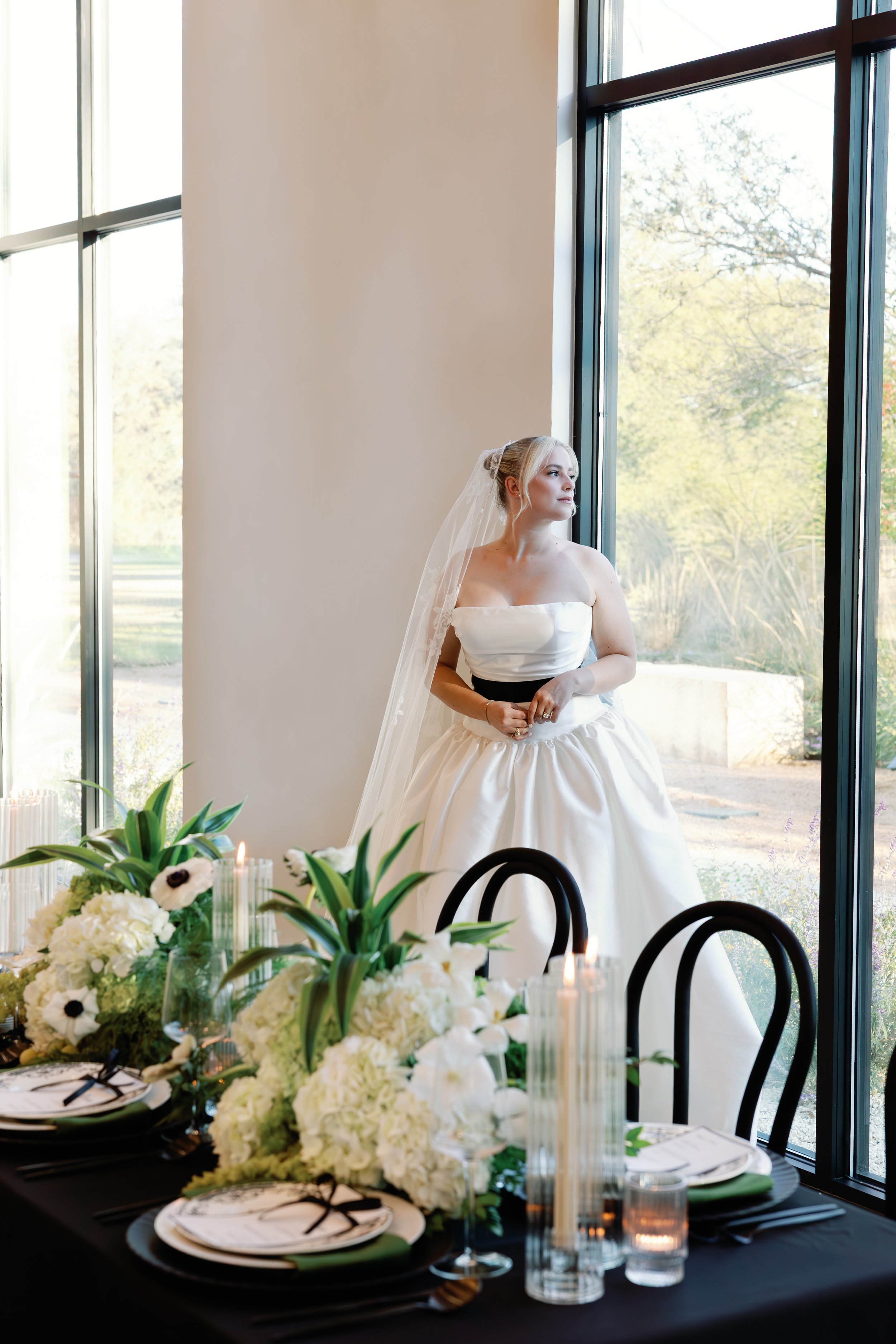 Bride with tablescape