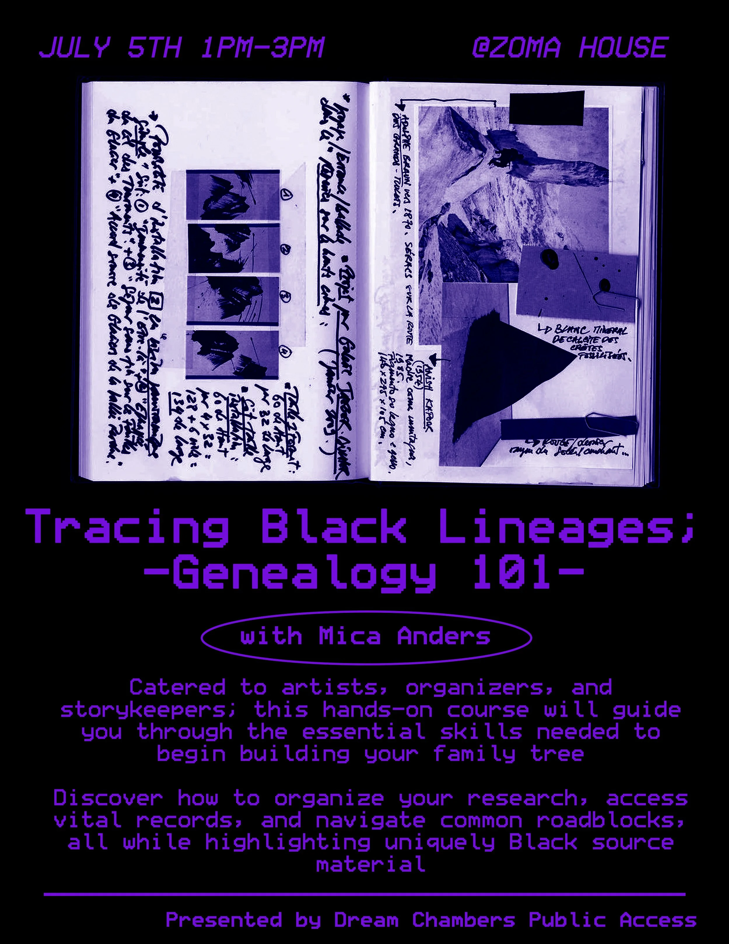 Tracing Black Lineages; Genealogy 101