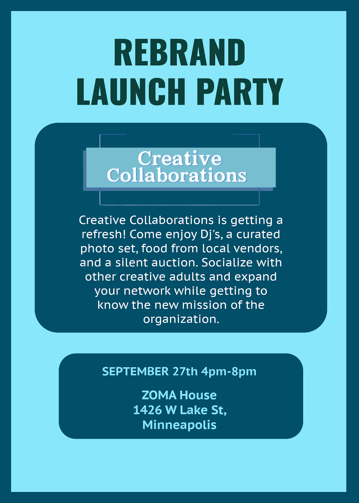 Creative Collaborations Rebrand Launch Party
