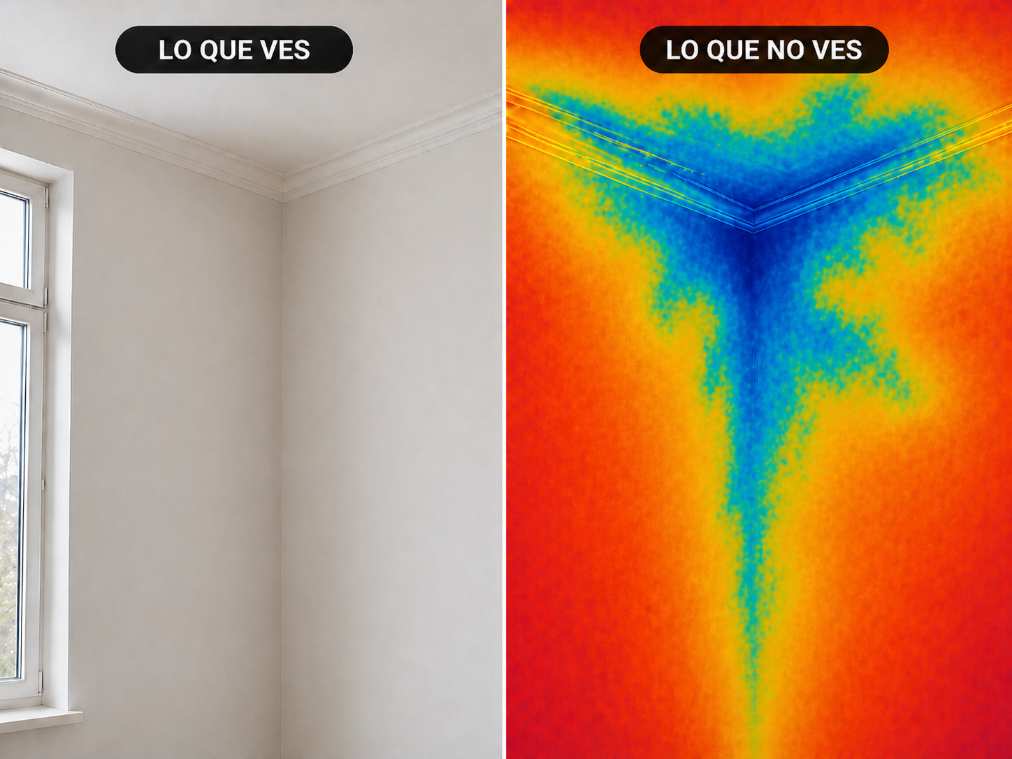 filtraciones ocultas  en paredes y techos
