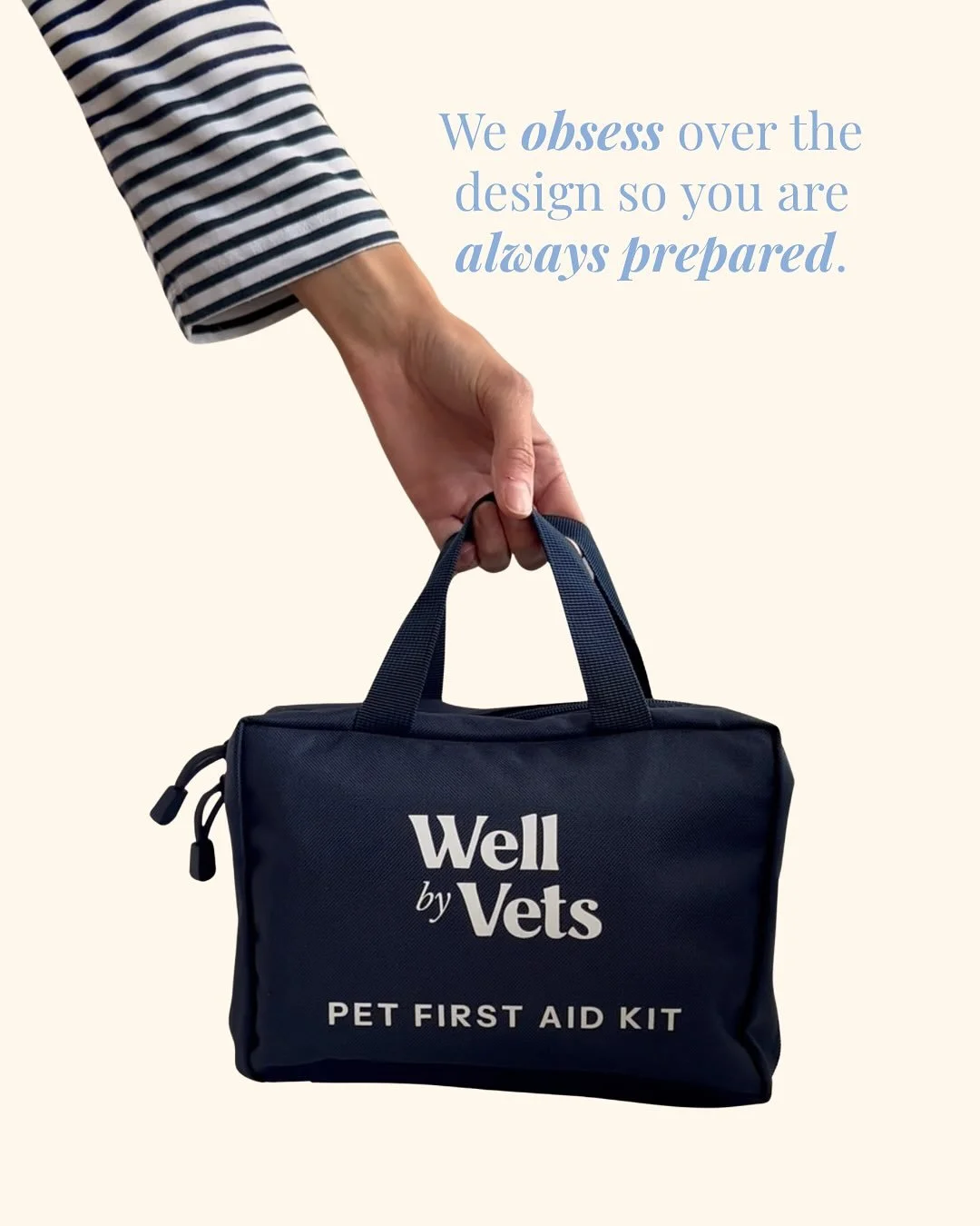 We obsess over the design, so you are always prepared.

Swipe to see a few of our favorite features. Our vet-curated kit includes 45 essentials chosen based on what we use in clinic. For safety, comfort, and peace of mind.

Simply ready.
Link in bio.